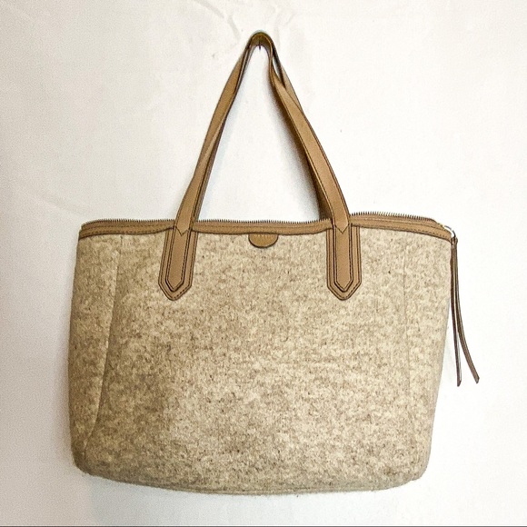 Fossil Handbags - FOSSIL wool leather tote
